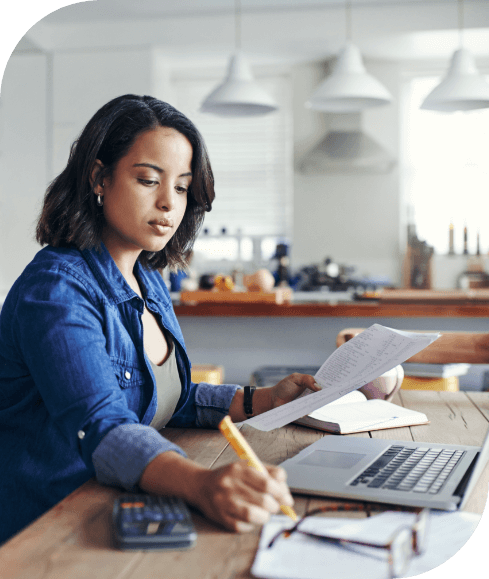 woman on laptop applying for small business loans